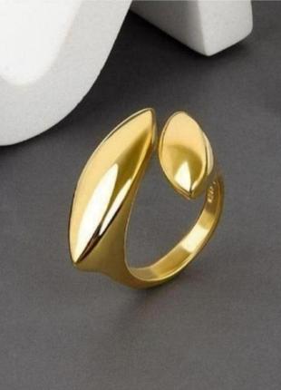 Кільце перстень срібло silver позолота 14к кольцо