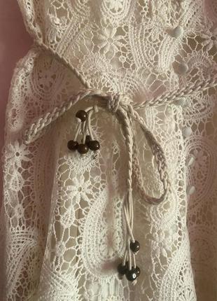 Гламурное изысканное кружевное кружевное платье макраме в стиле zimmerman9 фото