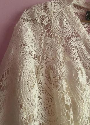 Гламурна вишукана пастельна мереживна сукня плаття макраме в стилі zimmerman10 фото