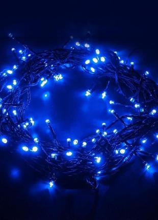 Гірлянда новорічна xmas 300 led 25 м синя2 фото