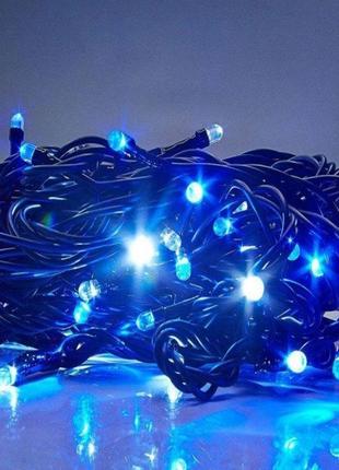 Гірлянда новорічна xmas 300 led 25 м синя3 фото