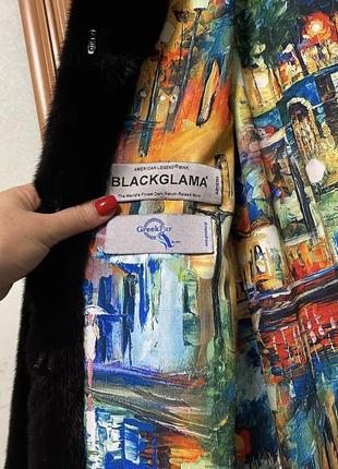 Пальто шуба норка black glama греция оригинал 125 см р.46-489 фото