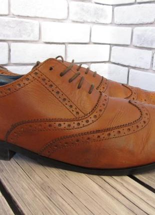 Кожаные туфли броги marks & spencer1 фото