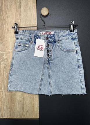 Юбка джинсовая светлая jennyfer джинсовая юбка1 фото