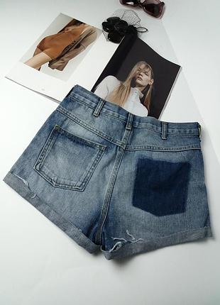 Шорты высокая посадка!шорти джинсові topshop moto