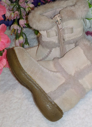 Чоботи замшеві чобітки для дівчинки 22 розміру