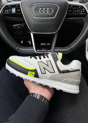 New balance 574 tp2 white yellow neon4 фото