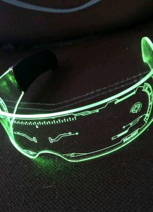 Светящиеся очки в стиле киберпанк,окуляри с підсвіткою8 фото