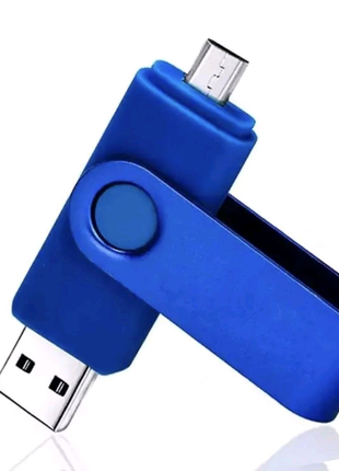 Флешка,usb флешнакопичувач 64 gb, білий,синій