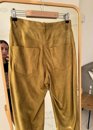 Натуральные замшевые кожаные брюки roseanna 36 размер4 фото