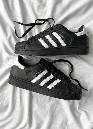 Adidas superstar black/adидас суперстары3 фото