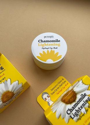 Патчі petitfee chamomile lightening hydrogel eye patch1 фото