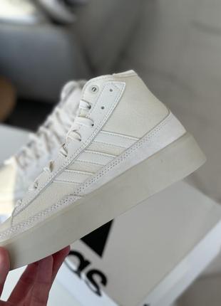Новые белые высокие кеды кроссовки adidas кожаные 37 роз4 фото