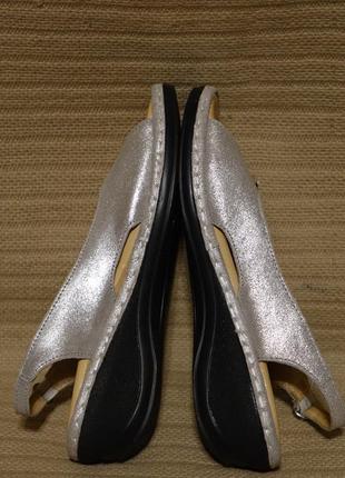 Очаровательные открытые серебристые кожаные босоножки la marine sandals франция 36 р.7 фото