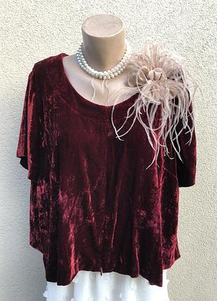 Винтаж,шелк,марсала бархат,велюр,блуза,defense unie.