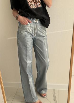 Новые металлизированные джинсы parfois 34 размер2 фото