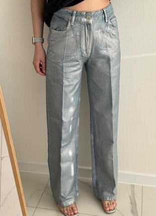 Новые металлизированные джинсы parfois 34 размер6 фото