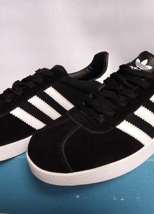 Кеди жіночі чорно-білі adidas gazelle5 фото