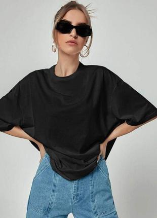 Жіноча однотонна подовжена трендова футболка розміри onesize s-xl8 фото