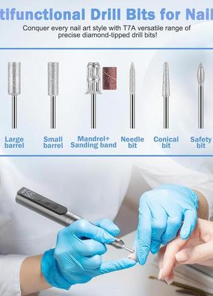 Аккумуляторный электрический фрезер для ногтей nailgirls, портативная электрическая...