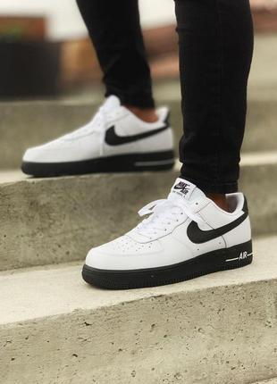 Чоловічі кросівки nike air force 1 white білий колір шкіряні (41-45)9 фото