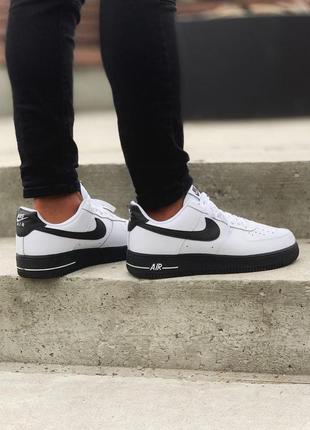 Мужские кроссовки nike air force 1 white белый цвет кожаные (41-45)8 фото