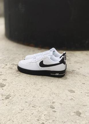 Мужские кроссовки nike air force 1 white белый цвет кожаные (41-45)10 фото