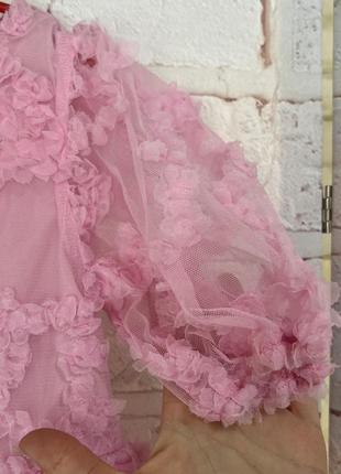 Платье красивое праздничное розовое h&amp;m р.1286 фото