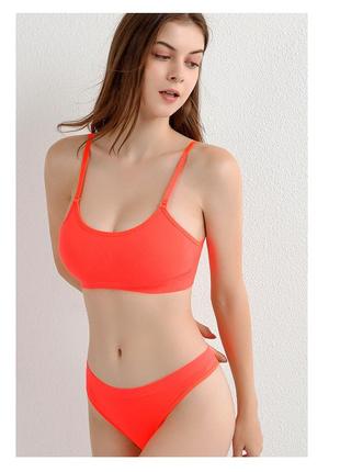 2-184 комплект білизни жіночий топ бюстгальтер труси стрінги комплект нижнего белья