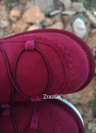 Бордовые угги ботинки сапожки ugg 4