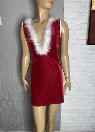 Эротическая велюровая ночная рубашка пенюар декорирован перьями body flirt