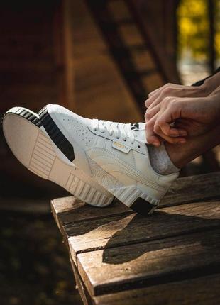 Кеды puma basket cali белый цвет кожаные (36-40)4 фото