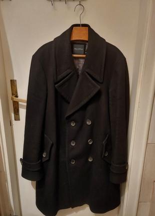 Чоловіче двобортне тепле кашемірове пальто, вовняне пальто від mark o'polo. розмір: xl - 2xl.