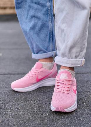 Женские кроссовки nike zoom x pink white5 фото