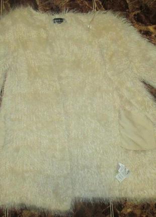Шикарная тёплая с карманами кофта накидка на демисезон,36-38р8 фото