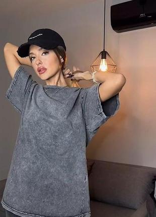 Футболка женская вареная oversize💘