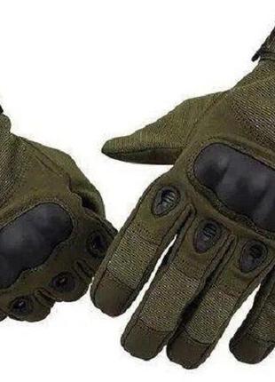 Тактичні рукавички оливи/хакі