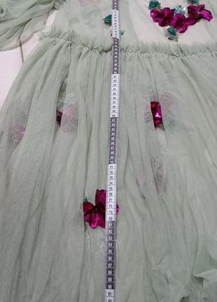 Праздничное платье asos сетка им большие цветы 🌹8 фото