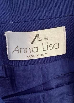 Винтажный удлиненный пиджак италия ультрамарин anna lisa5 фото