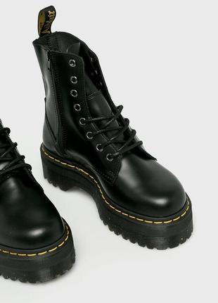 Dr martens ботинки сапоги ботинки боты кожаные из кожи черного черного черного цвета со строчкой оригинал