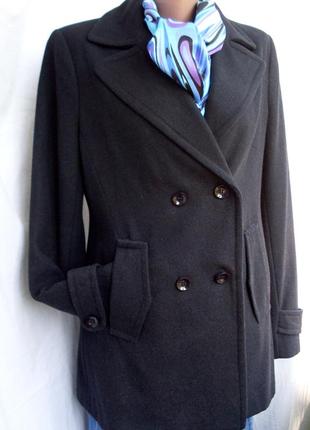 Женское двубортное шерстяное полупальто  пальто демисезонное2 фото