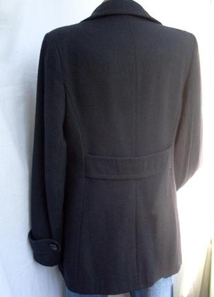 Женское двубортное шерстяное полупальто пальто демисезонное