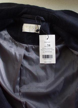 Женское двубортное шерстяное полупальто пальто демисезонное