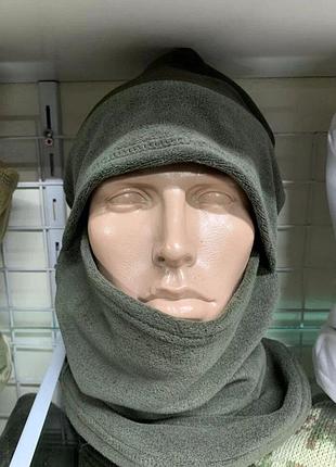 Флісова балаклава/оліва/