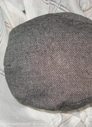 Супер кепка в черно-серую елочку,59см.,100%коттон.5 фото
