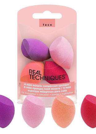 Бʼюті блендер маленький набір 4шт real techniques оригінал