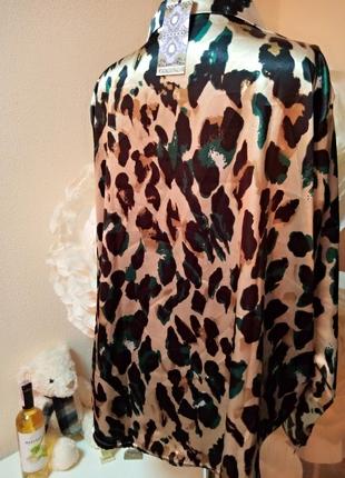 Стильная рубашка леопард батал4 фото