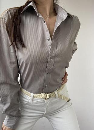 Базовая бежевая рубашка/рубашка от angelo litrico by c&amp;a5 фото