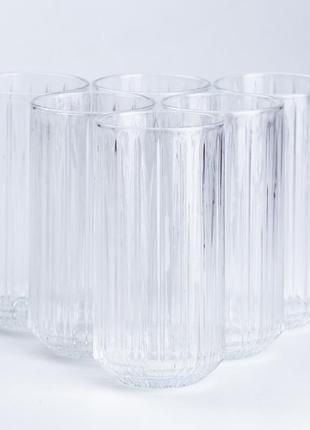 Набор стаканов по 380 мл 6 штук стеклянные прозрачные для лимонада воды сока1 фото