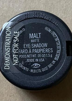 Mac eye shadow тени для век, malt matte 1,5g3 фото